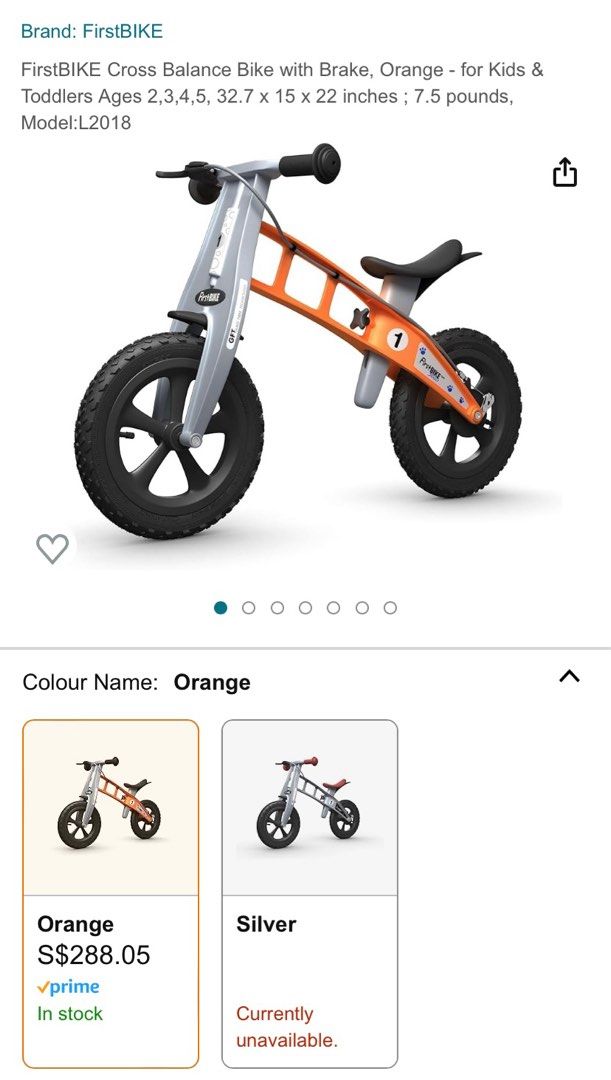 Firstbike cross top bike with brake