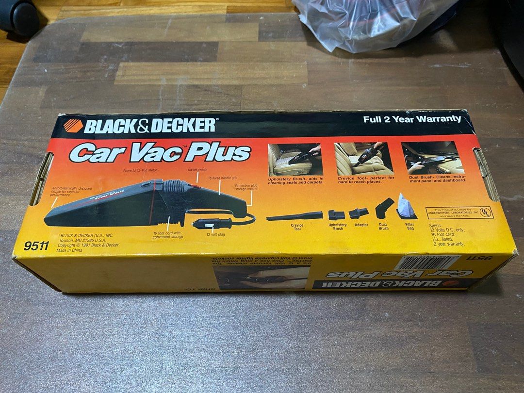 New Black & Decker Car Vac Plus, Car Accessories, Accessories on Carousell