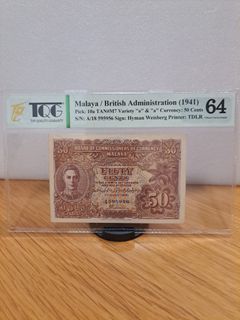 50 Cents MALAYA 1941 P.10b b92_5268 Banknotes