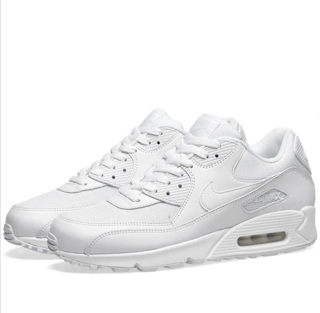 Nike air max 90 leather white womens shop