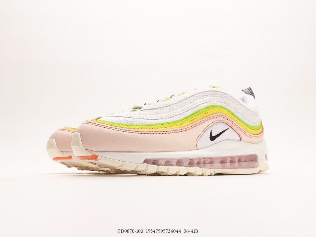 White pink and on sale yellow air max 97