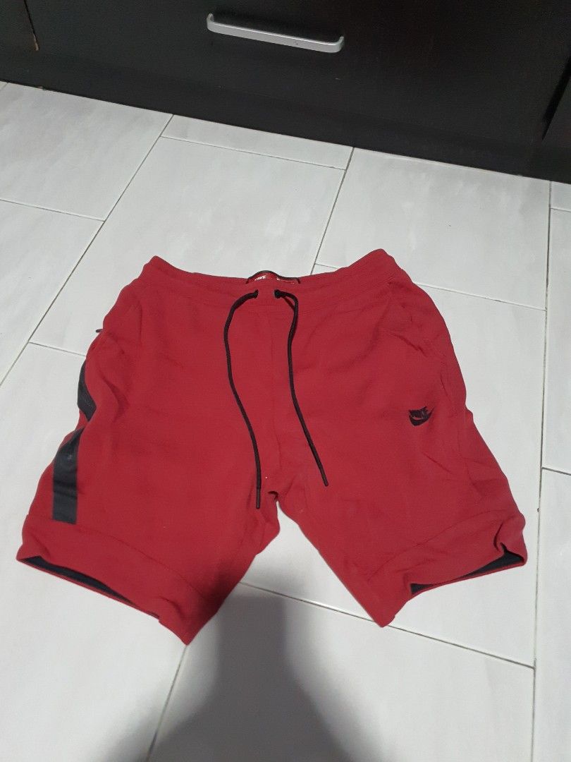 Red nike tech shorts outlet