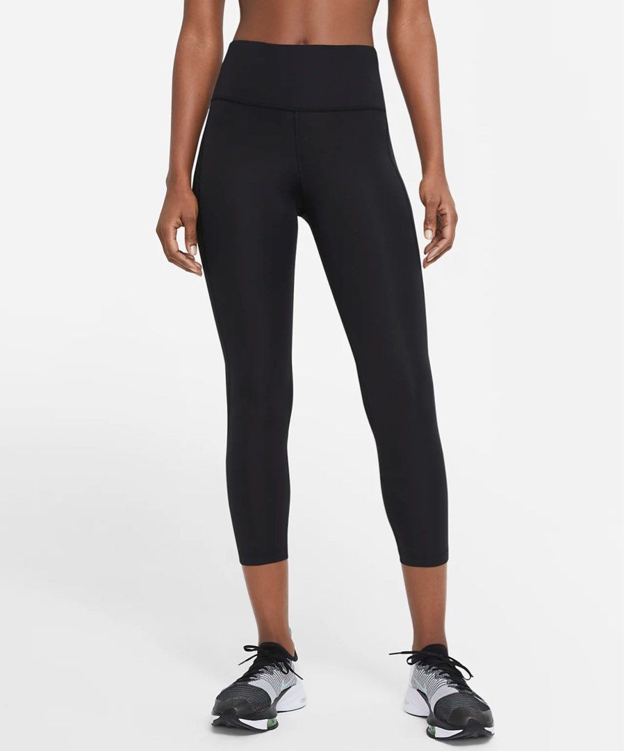 Nike Fast Tights Mid Rise Crop, Women's Fashion, Activewear on Carousell