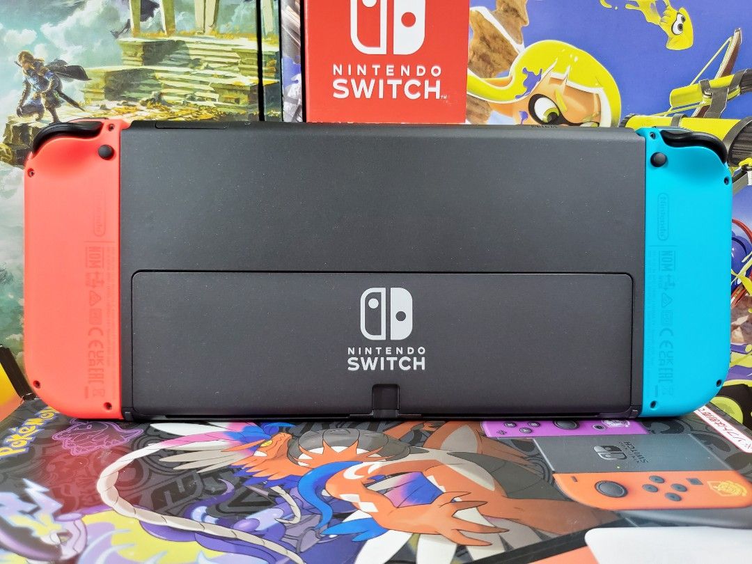 全新原裝正版Nintendo Switch OLED款紅藍色遊戲主機原廠原封原包裝盒未