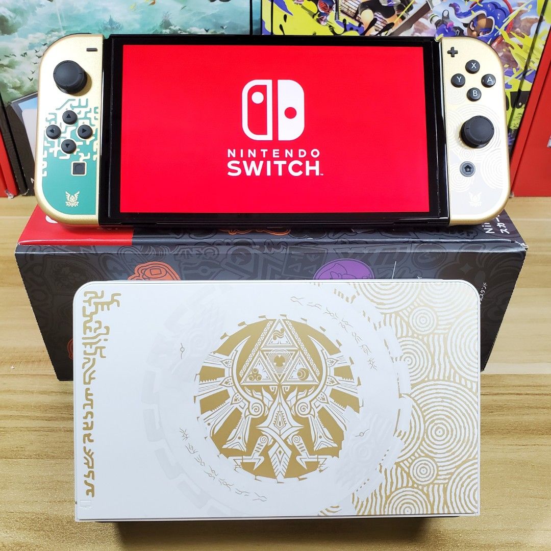 全新原裝正版Nintendo Switch OLED薩爾達傳說王國之淚遊戲主機原廠原封