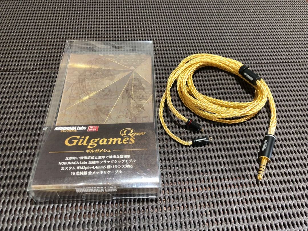 Nobunaga Lab Gilgamesh Omega 4.4 2pin 16core Gold plated silver cable mirai  audio
