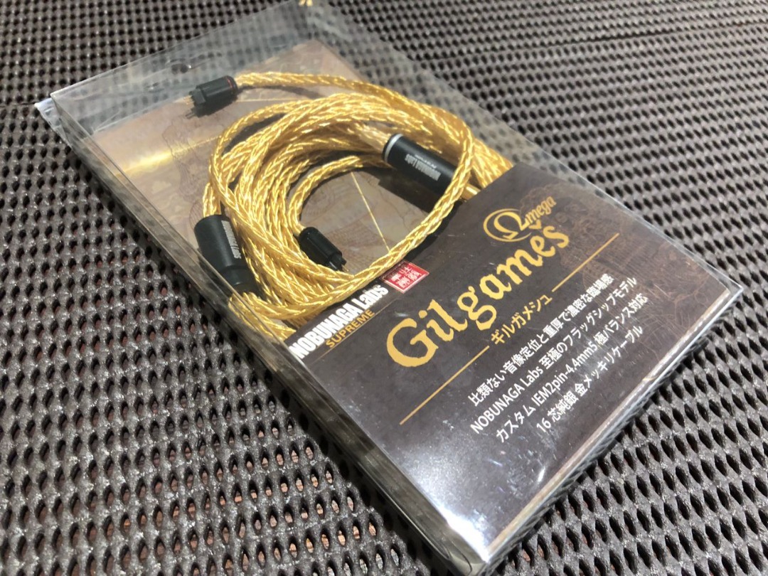 Nobunaga Lab Gilgamesh Omega 4.4 2pin 16core Gold plated silver cable mirai  audio