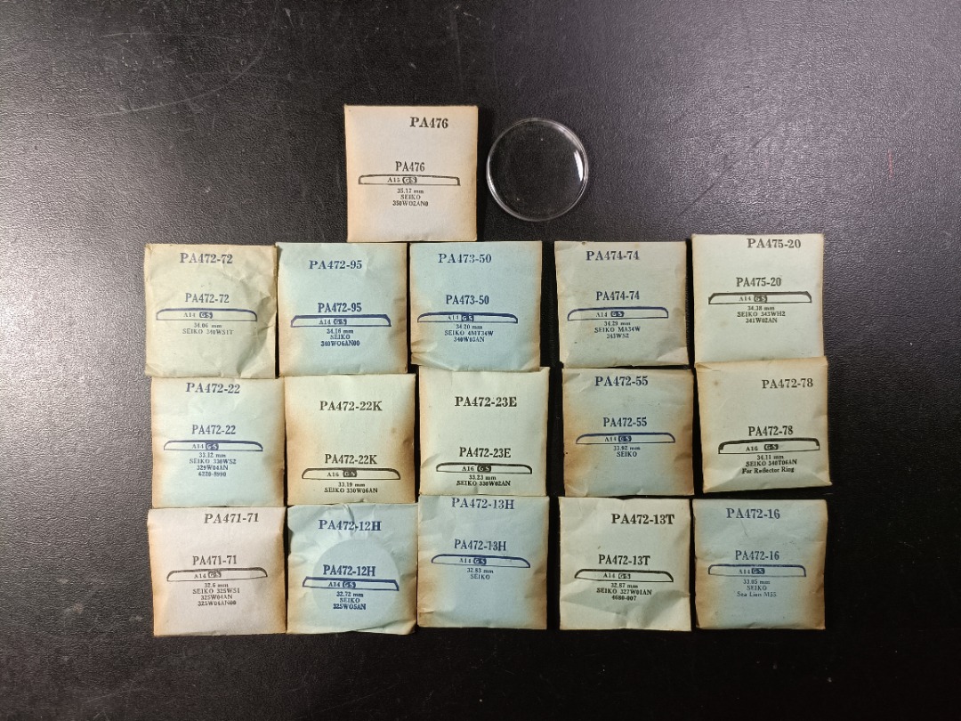 NOS-Various Sizes of Seiko Acrylic Watch Crystals(32.6mm-35.17mm), $18 ...