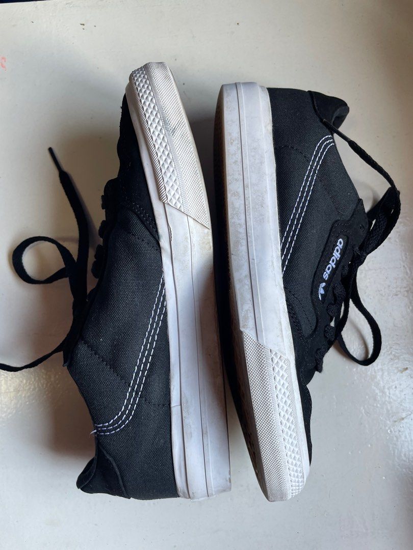Original Adidas Continental Vulc Black, Women's Fashion, Footwear, Sneakers on Carousell