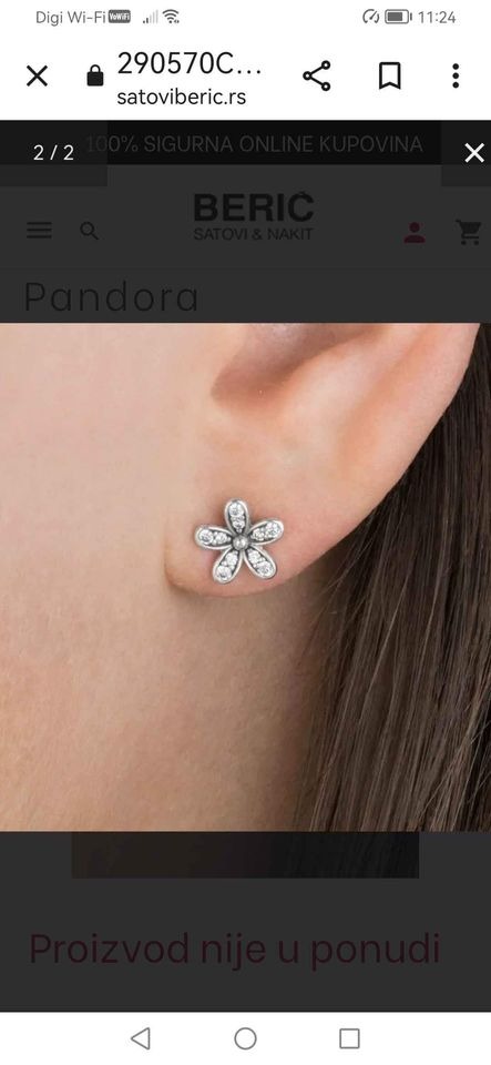 Original Pandora Daisy Earring Women s Fashion Jewelry