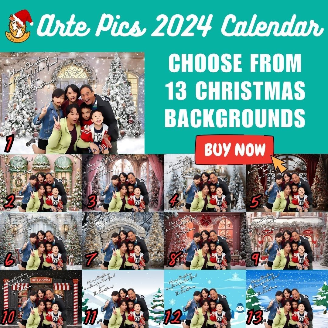 Personalized Photo Calendar 2025 Christmas Background