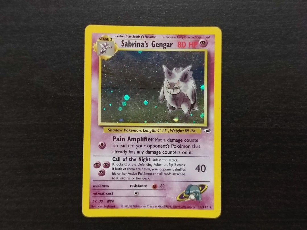 Pokemon Sabrina Gengar 14/132 Holo Rare, Hobbies & Toys, Toys