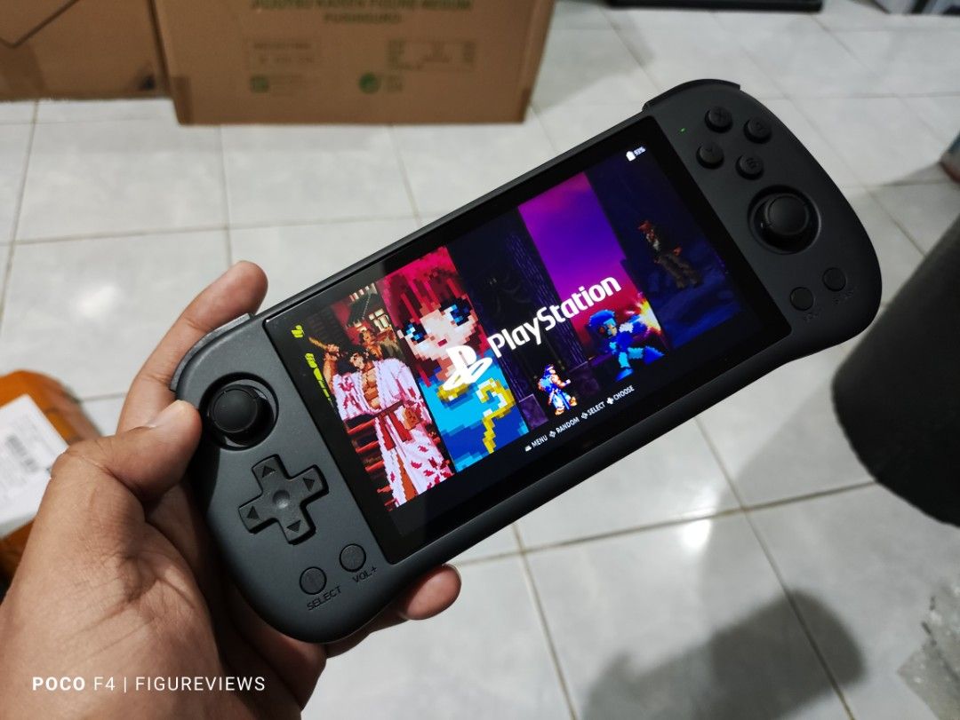 Powkiddy X55 5.5inch 720p 16GB+32GB Black Retro Handheld Console PS1 ...