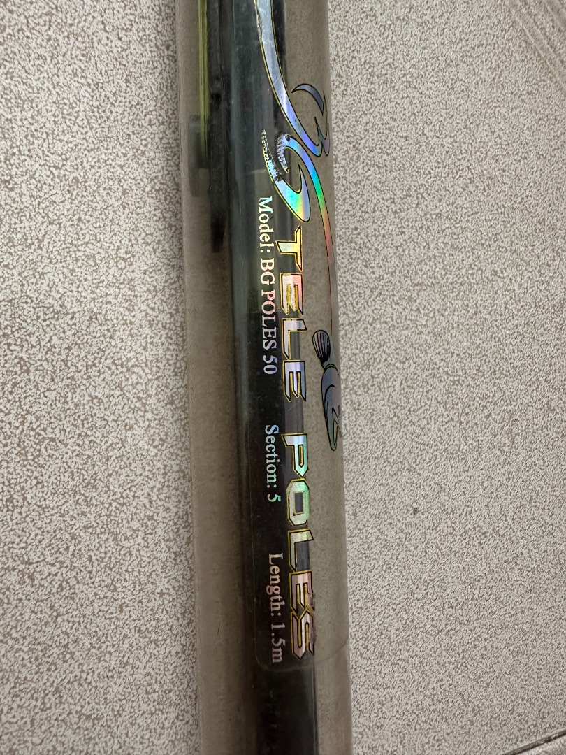 Prawn fishing pole rod - 1.5m section 5, Sports Equipment, Fishing on ...