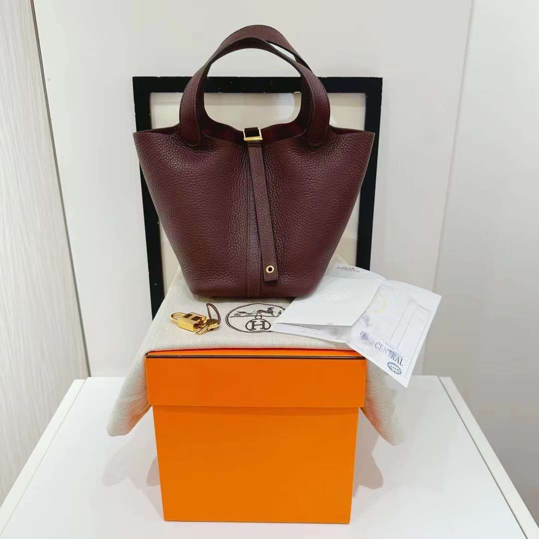 Hermes Picotin 18 etoupe phw, Luxury, Bags & Wallets on Carousell