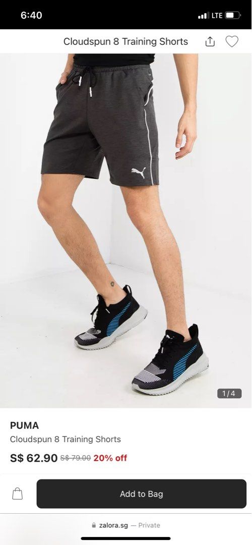 PUMA Cloudspun shorts Men s Fashion Activewear on Carousell