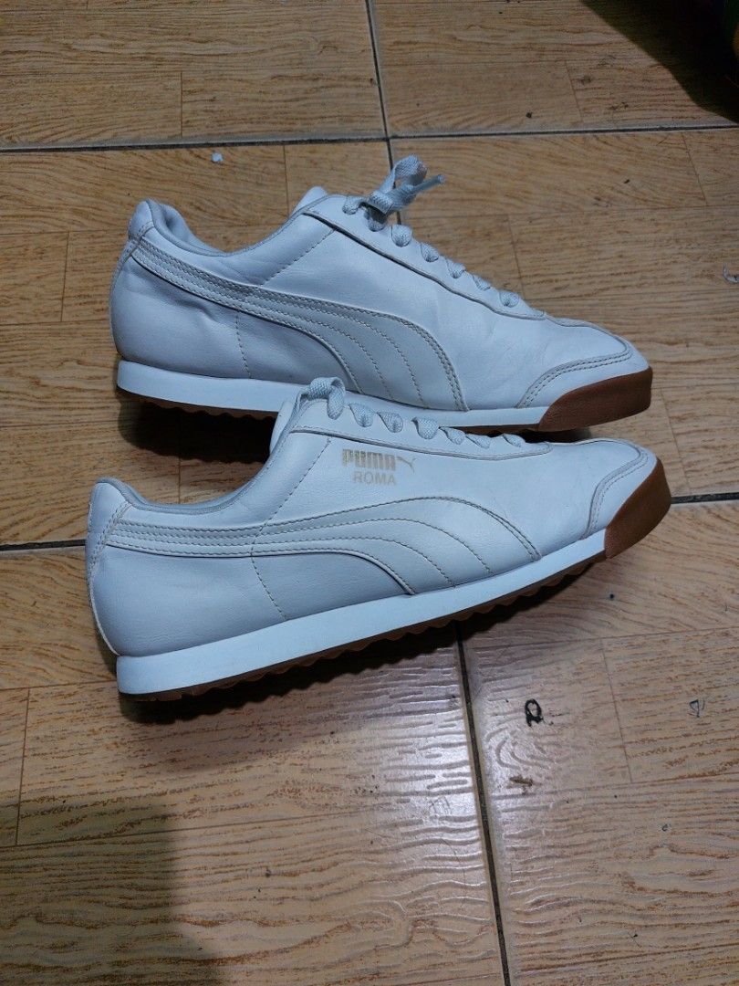 Puma Men s Roma 58 Basic White White Gum 27.5 cm Men s Fashion Footwear Sneakers on Carousell