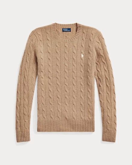 Ralph lauren camel best sale cardigan