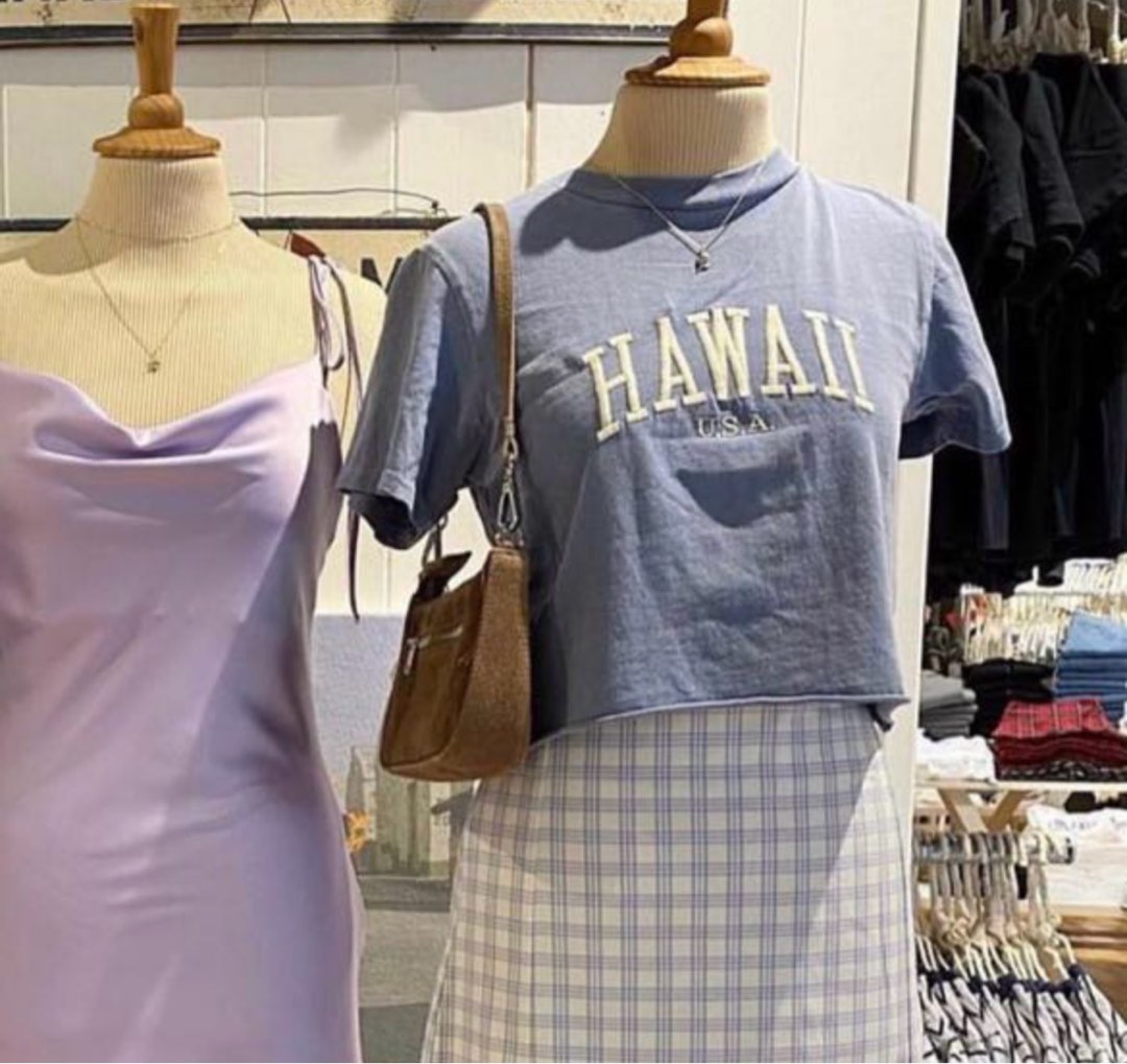 RARE Brandy Melville Hawaii Blue Top!, Women's Fashion, Tops, Other