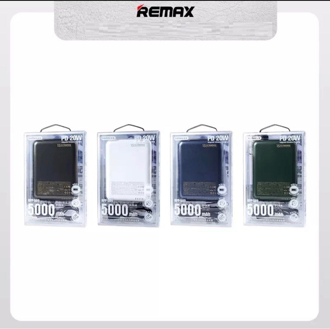 REMAX 5000mAh MagSafe Power Bank Black, Mobile Phones & Gadgets, Mobile ...