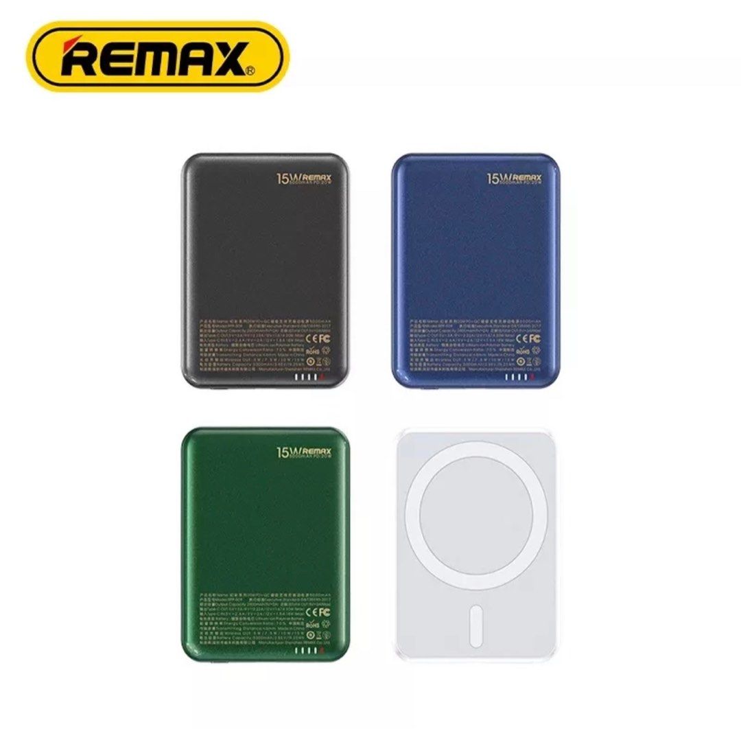 REMAX 5000mAh MagSafe Power Bank Black, Mobile Phones & Gadgets, Mobile ...