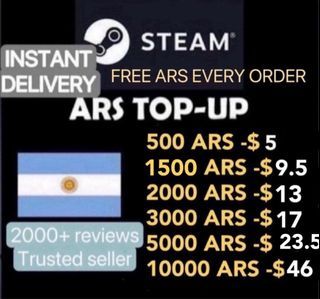 Steam Wallet 500 ARS card (Argentina)