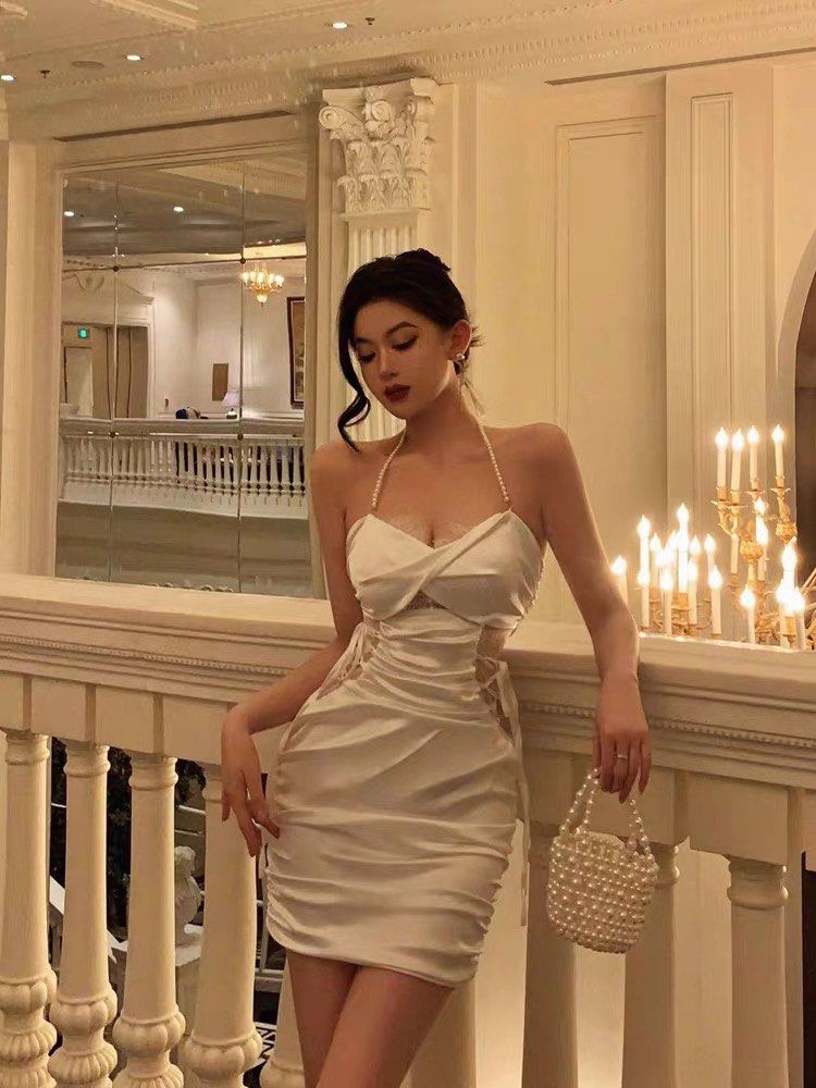 Sexy online beaded dress