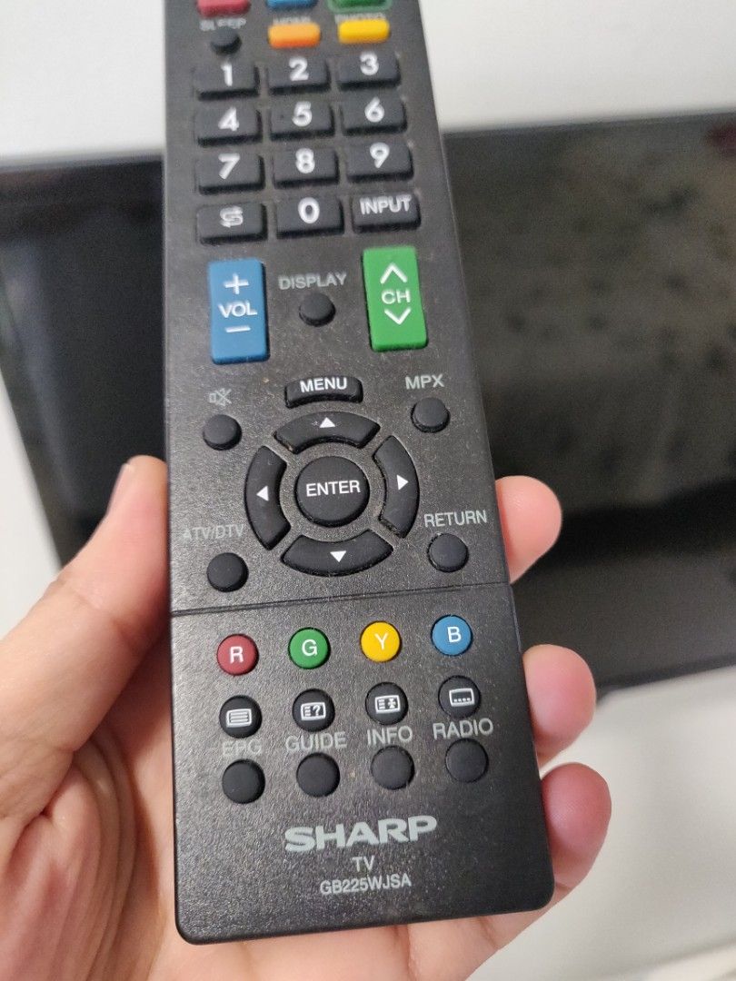 Sharp TV GB225WJSA as good as new. Included TV remote and HDMI, TV
