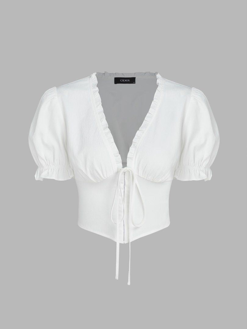 Shop Cider Ruffle Crop Top (Category: Blouses) located in Quezon City. Submitted by kching13 (Listing ID 1260128050, Image 1). Description: .
