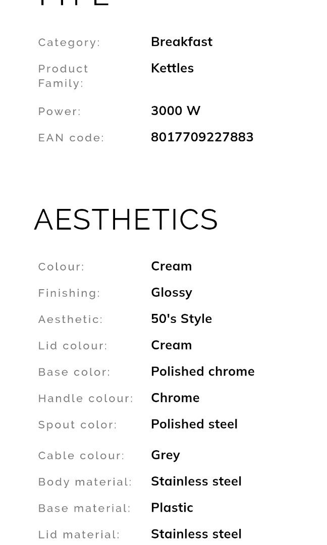 SMEG kettle 1.7L BNIB, TV & Home Appliances, Kitchen Appliances