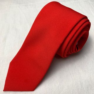 Solid Red Slim Necktie