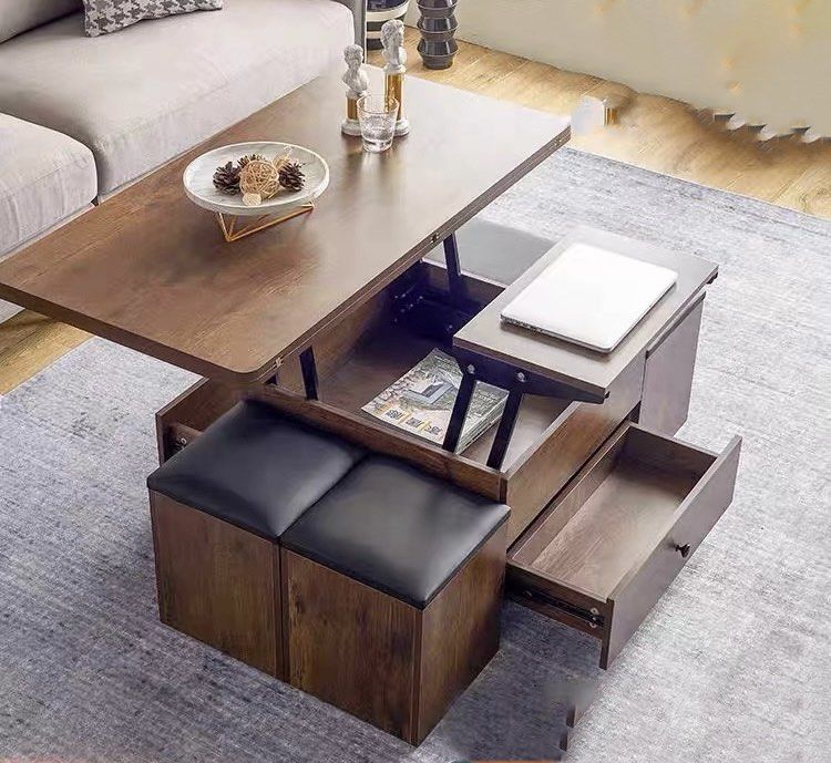 Solid wood Multi-Use space saving coffee dining table, Furniture & Home ...