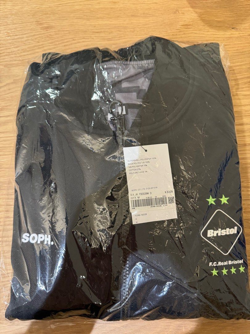 SOPH FC Real Bristol reversible PDK jacket black and dark camo, 男