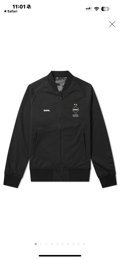 SOPH FC Real Bristol reversible PDK jacket black and dark camo, 男