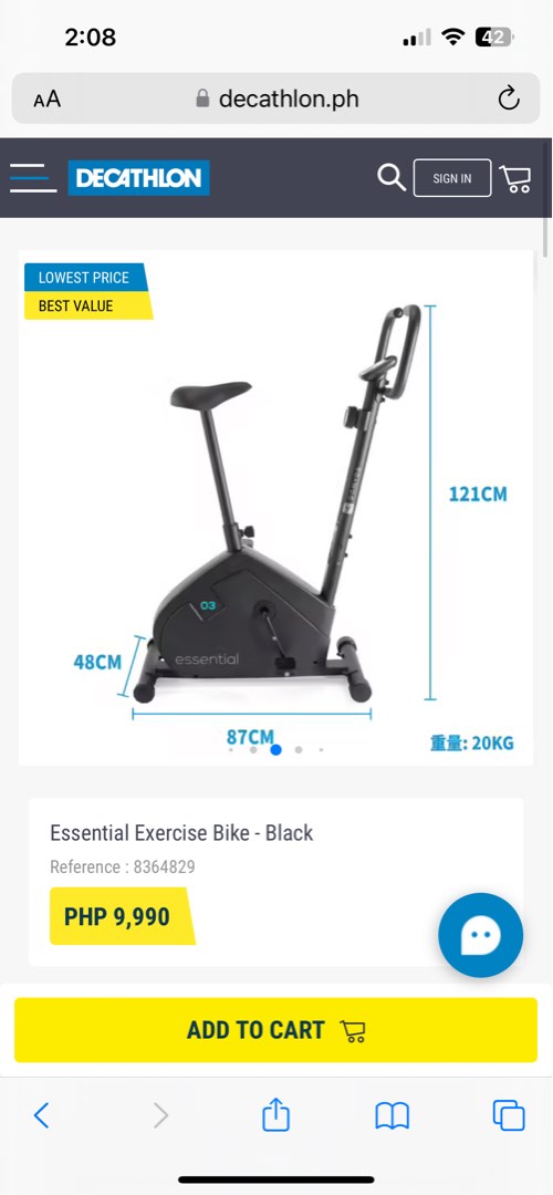 Stationary bike decathlon, Sports Equipment, Other Sports Equipment and