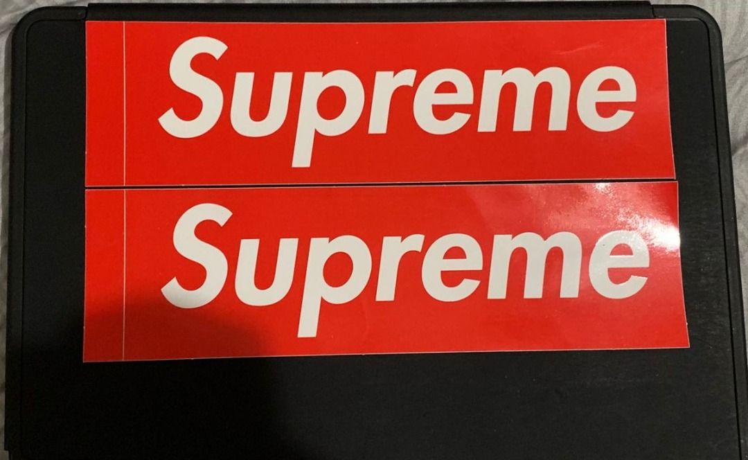 Supreme Red Arabic Box Logo Sticker in 2023