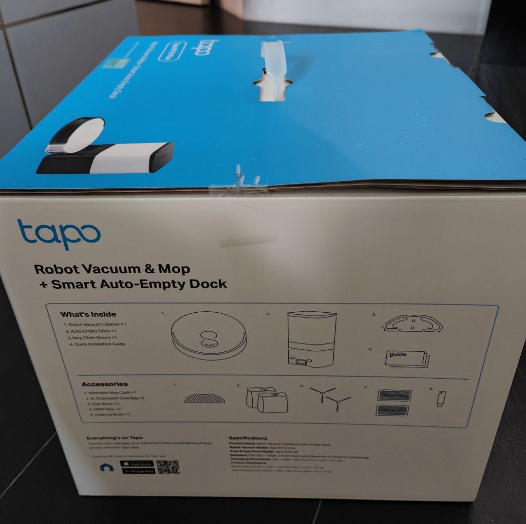 Tapo TpLink RV 10 Plus, TV & Home Appliances, Vacuum Cleaner