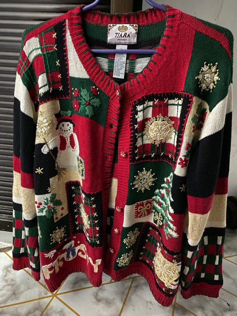 Tiara International Vintage Sweater Patterned Sweater Knitted Sweater Ugly Sweater Christmas Sweater Oversize for Women
