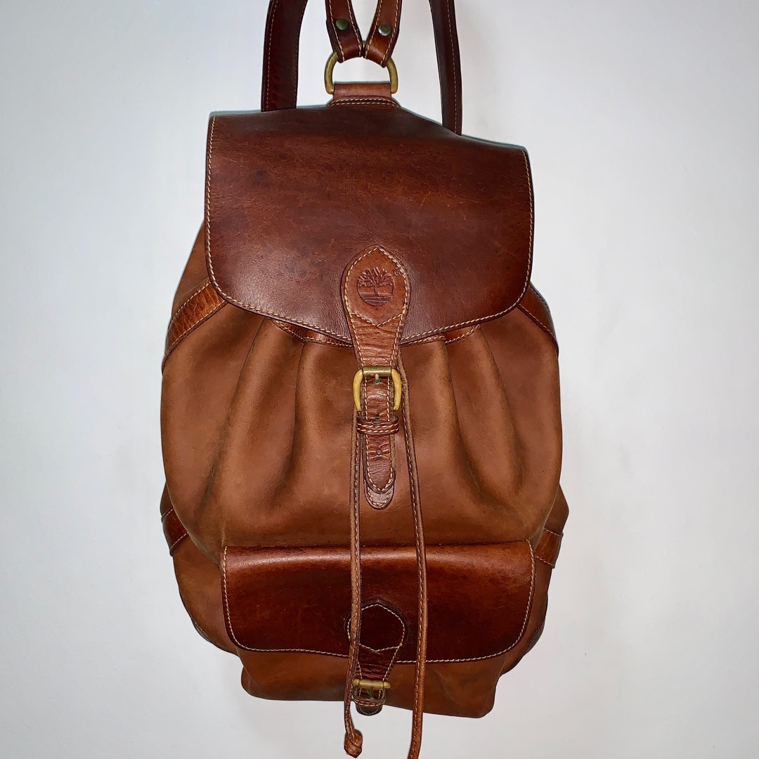 Timberland leather deals backpack