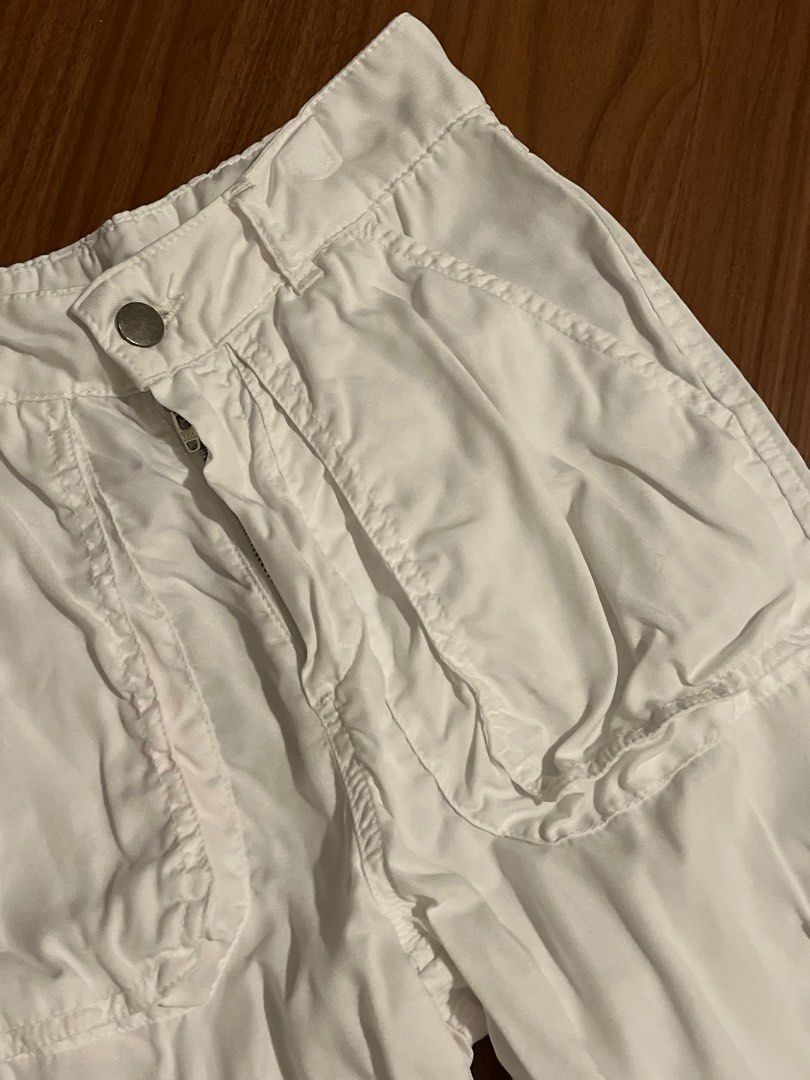 Topshop white sales cargo pants