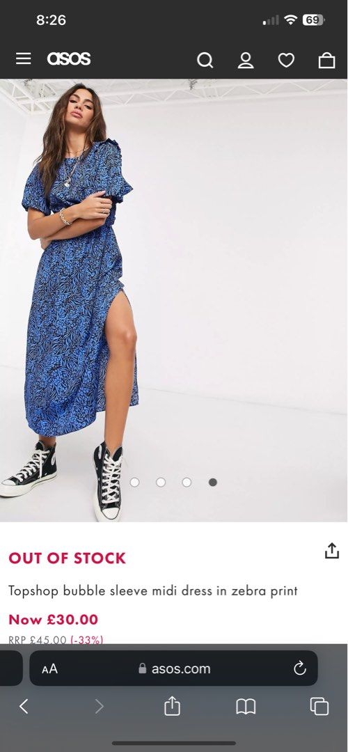 Topshop zebra bubble dress Women s Fashion Dresses Sets