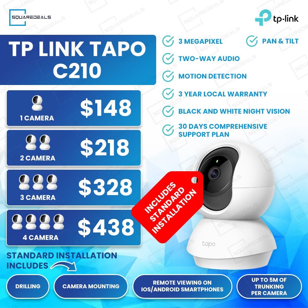 Review : TP-Link C225 Wi-Fi camera : Unbox setup with Tapo app & use 