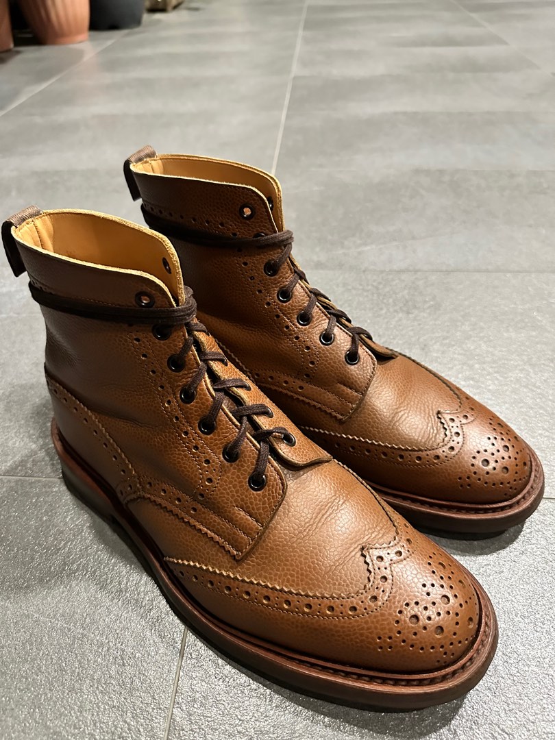 Trickers Stow Boots pebble grain with danite soles Men s Fashion
