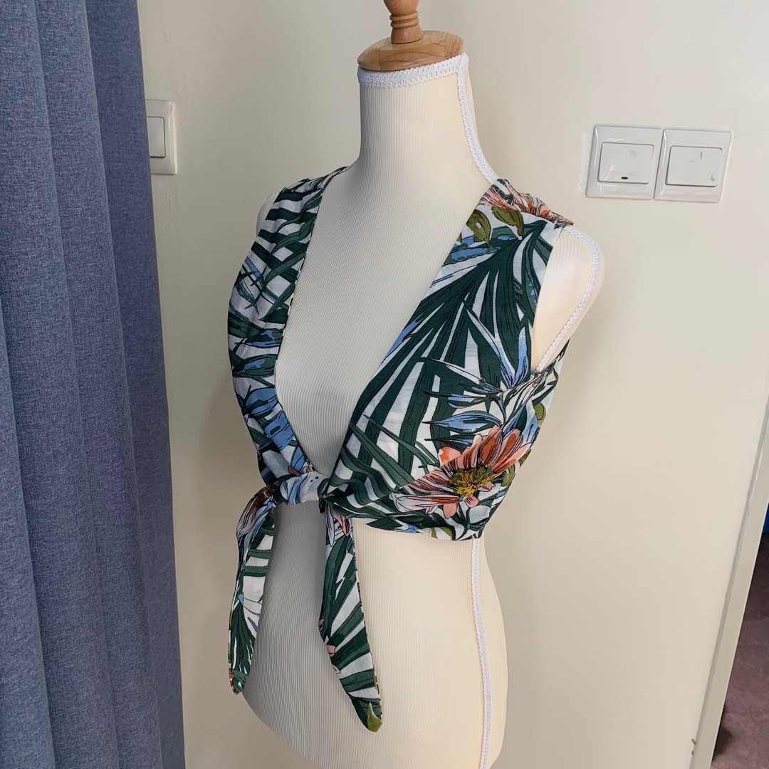 Basic, Tropical, Crop Top