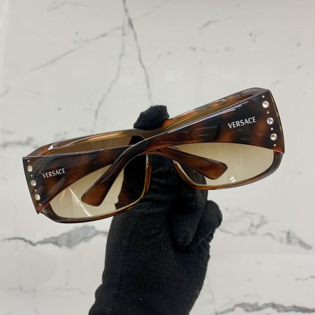 VERSACE 4085B BROWN RHINESTONES SUNGLASSES 237028166 WE