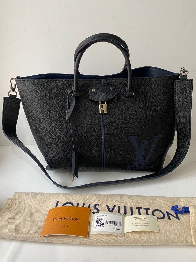 Beige Louis Vuitton Taurillon Pernelle Satchel