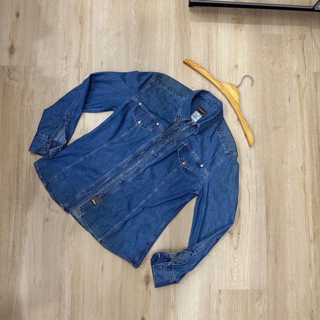 Vintage versace denim best sale jacket