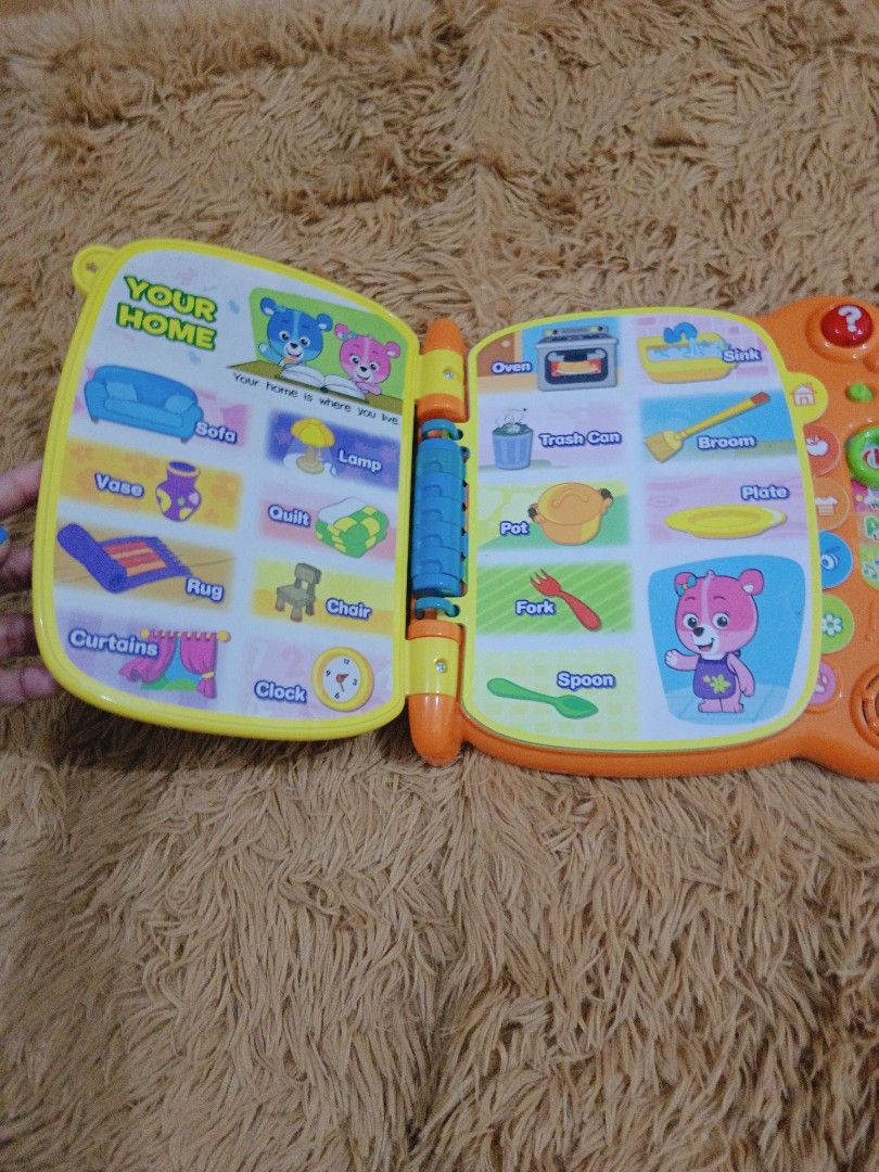VTech word book (Category: Educational & Learning Toys) located in Manila. Submitted by masterlei (Listing ID 1260212548, Image 3). Description: decluttering No flaws working music and sounds 750 pesos.
