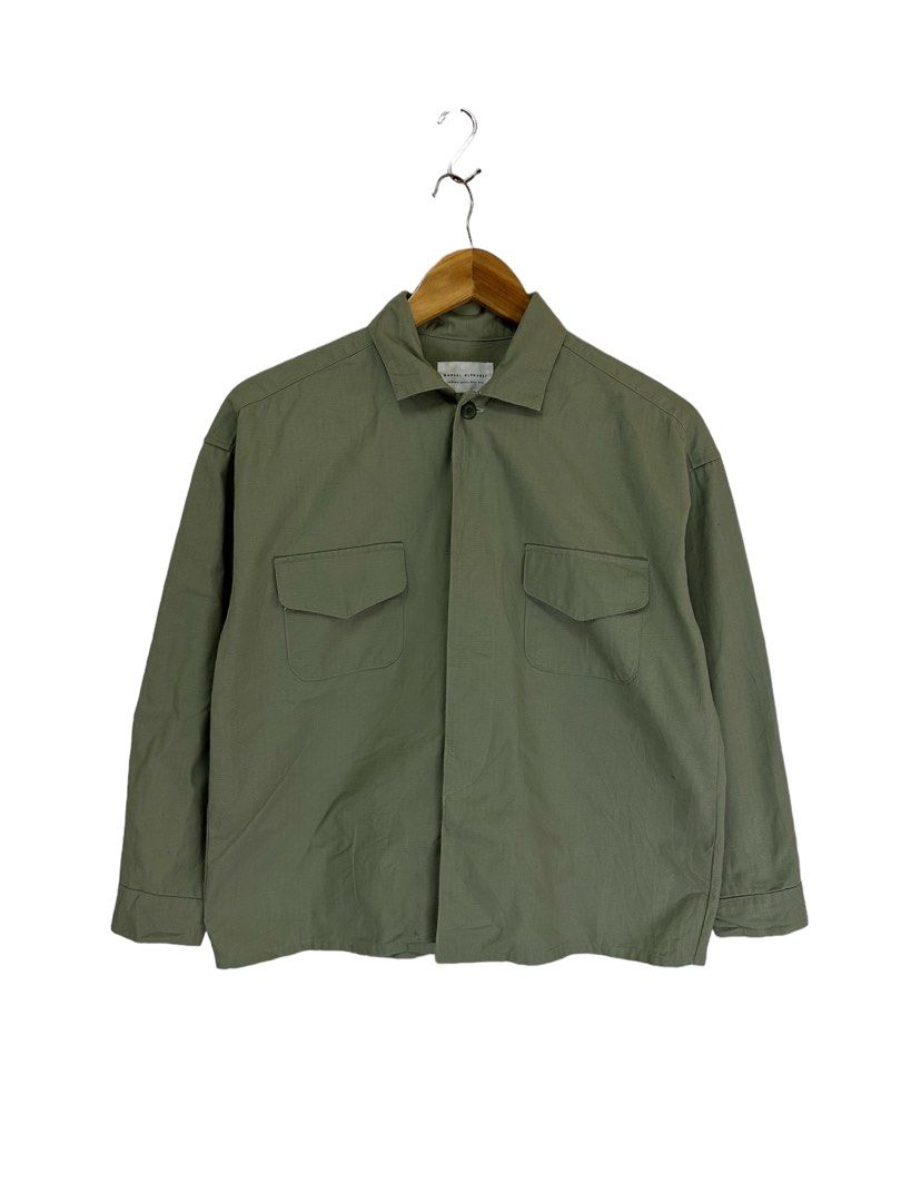 Army fatigue crop jacket deals