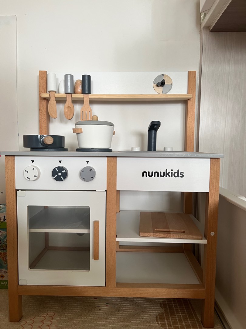 Wooden kitchen toy set, Babies & Kids, Infant Playtime on Carousell